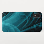 Achtergrond blauwgroen en zwarte mokey textuur Case-Mate iPhone case (Achterkant (horizontaal))