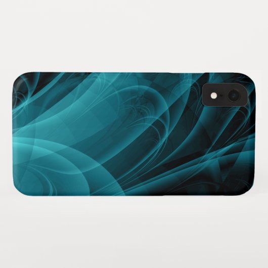 Achtergrond blauwgroen en zwarte mokey textuur Case-Mate iPhone case (Achterkant (horizontaal))