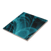 Achtergrond blauwgroen en zwarte mokey textuur tegeltje (Zijkant)