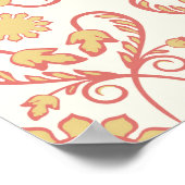 Achtergrond  bloem. Naadloos bloempatroon Poster (Hoek)