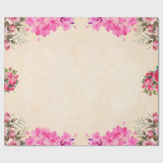 Achtergrond bloemfloraalpapier cadeaupapier (Vlak)