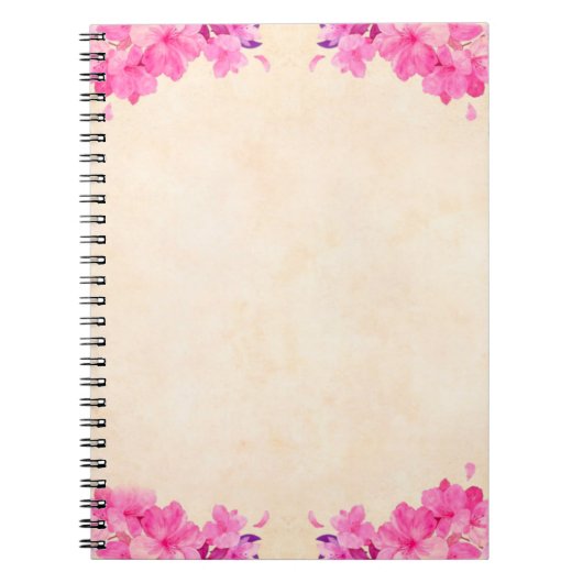 Achtergrond bloemfloraalpapier notitieboek (Voorkant)