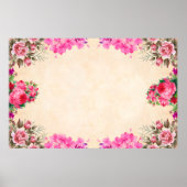 Achtergrond bloemfloraalpapier poster (Voorkant)