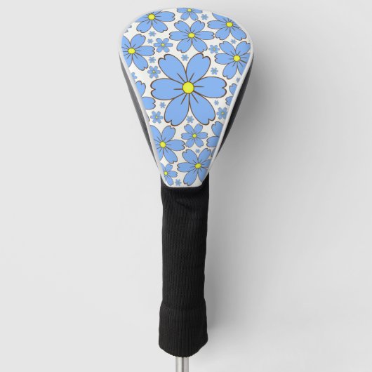 Achtergrond Bloemrijke Bloemstructuur  Golfheadcover (Voorkant)