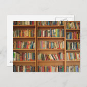 Achtergrond boekbalk briefkaart (Voorkant / Achterkant)