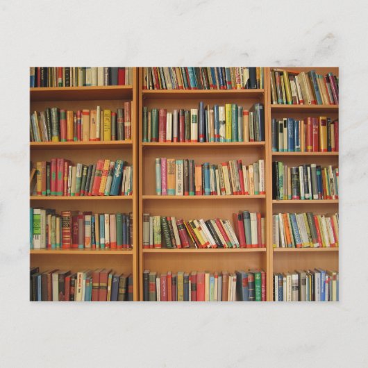 Achtergrond boekbalk briefkaart (Voorkant)