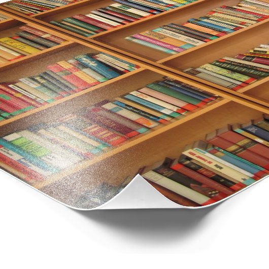 Achtergrond boekbalk foto afdruk (Hoek)