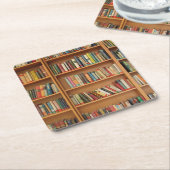 Achtergrond boekbalk kartonnen onderzetters (Schuin)