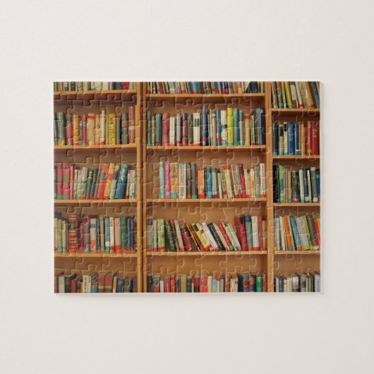 Achtergrond boekbalk legpuzzel (Horizontaal)