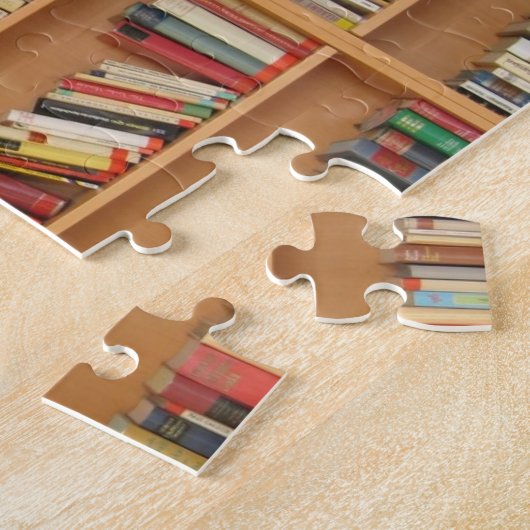Achtergrond boekbalk legpuzzel (Zijkant)