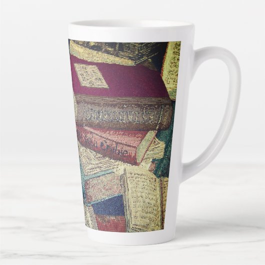 Achtergrond boeken latte mok (Rechts)