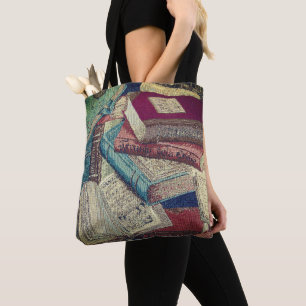 Achtergrond boeken tote bag