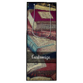 Achtergrond  boeken wijn cadeautas (Voorkant)