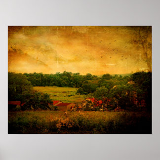 Achtergrond Boerderij Poster