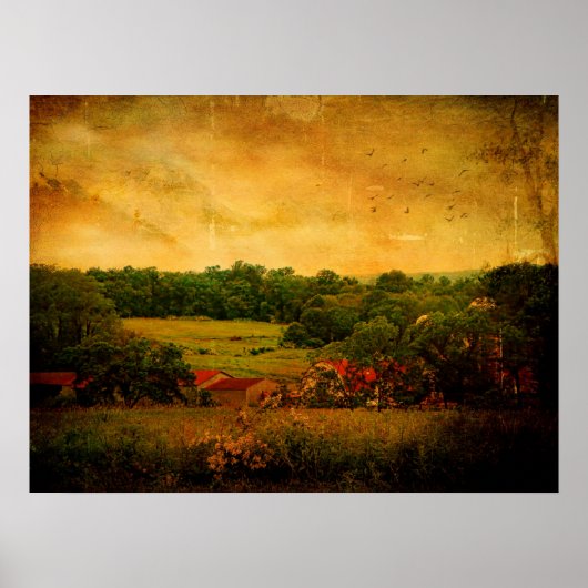 Achtergrond Boerderij Poster (Voorkant)