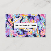 Achtergrond Boho Feathers Visitekaartje (Voorkant)