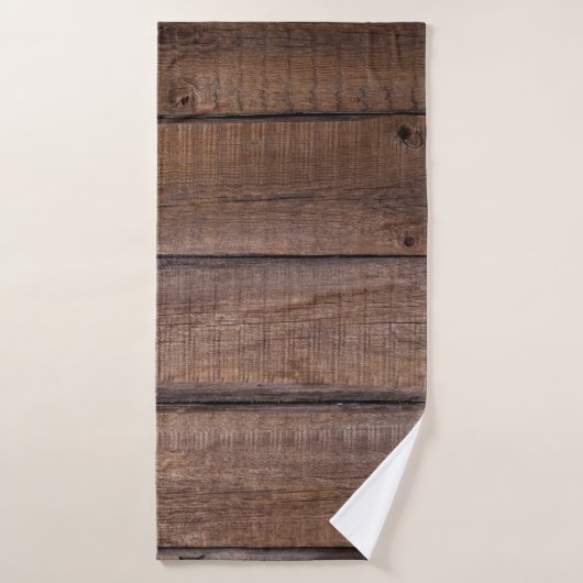 Achtergrond boomplanken badhanddoek (Badhanddoek)