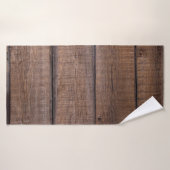 Achtergrond boomplanken badhanddoek (Badhanddoek)