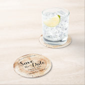 Achtergrond boomschors Rustic Wedding Ronde Kartonnen Onderzetter (Insitu)