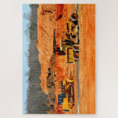 Achtergrond bouwsite constructie legpuzzel (Verticaal)