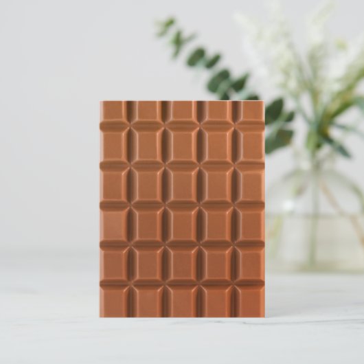 Achtergrond briefkaart Chocolade bar (Staand voorkant)