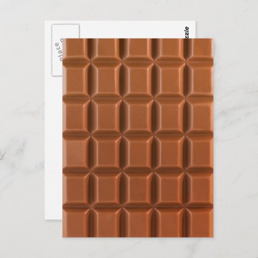 Achtergrond briefkaart Chocolade bar (Voorkant / Achterkant)
