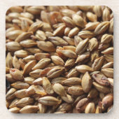 Achtergrond brouwgerstkorrels brouwerij bier onderzetter (Voorkant)