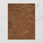 Achtergrond bruin gelooid leder briefkaart (Voorkant)