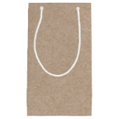 ACHTERGROND Bruin Kraft Paper Gedrukt Klein Cadeauzakje (Voorkant)