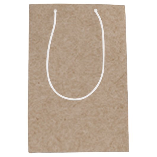 ACHTERGROND Bruin Kraft Paper Gedrukt Medium Cadeauzakje (Voorkant)