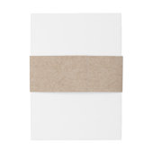 ACHTERGROND Bruin Kraft Paper Gedrukt Uitnodigingen Wikkel (Achterkant Voorbeeld)