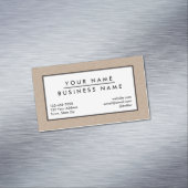 ACHTERGROND Bruin Kraft Paper Gedrukt Visitekaartje Magneet (Voorbeeld)