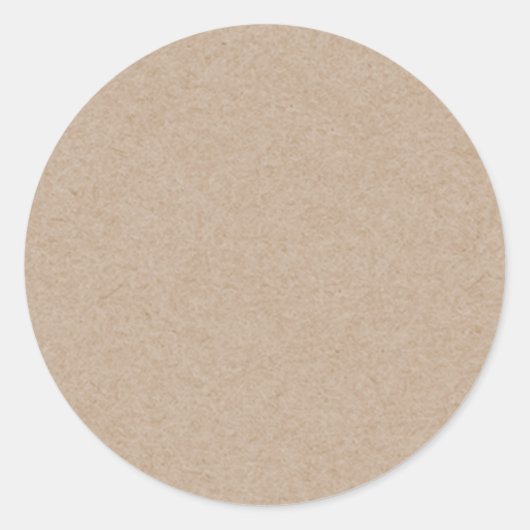 ACHTERGROND Bruin Kraft Paper Ronde Sticker (Voorkant)