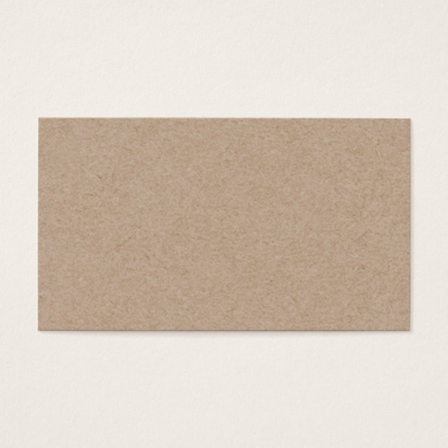 ACHTERGROND Bruin Kraft Paper Visitekaartjes (Voorkant)
