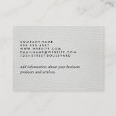 Achtergrond bruin leder visitekaartje (Achterkant)