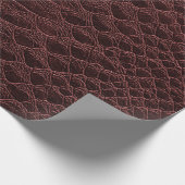 achtergrond - bruine reptielledertextuur - Croco Cadeaupapier (Hoek)