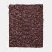 achtergrond - bruine reptielledertextuur - Croco Fleece Deken (Voorkant)