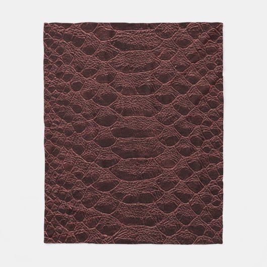 achtergrond - bruine reptielledertextuur - Croco Fleece Deken (Voorkant)