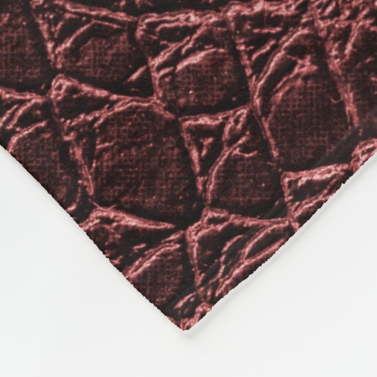 achtergrond - bruine reptielledertextuur - Croco Fleece Deken (Hoek)