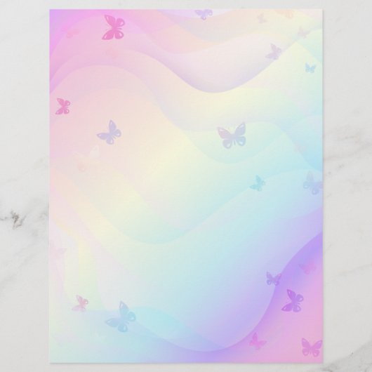 Achtergrond Butterflies Flyer (Achterkant)