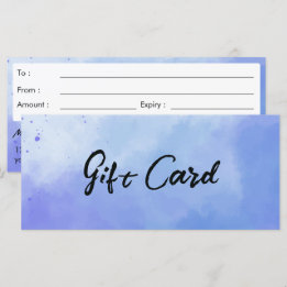 Achtergrond cadeaubon aquarel
