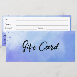 Achtergrond cadeaubon aquarel