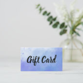 Achtergrond Cadeaubon waterverf Visitekaartje (Staand voorkant)
