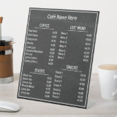 Achtergrond Café Coffee Winkelmenu Blackboard Reclamebord Met Voetstuk (Insitu)