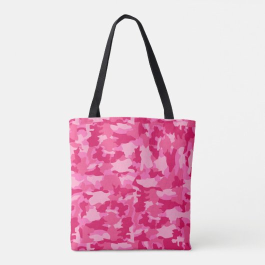 Achtergrond Camouflage roze patroon Tote Bag (Achterkant)