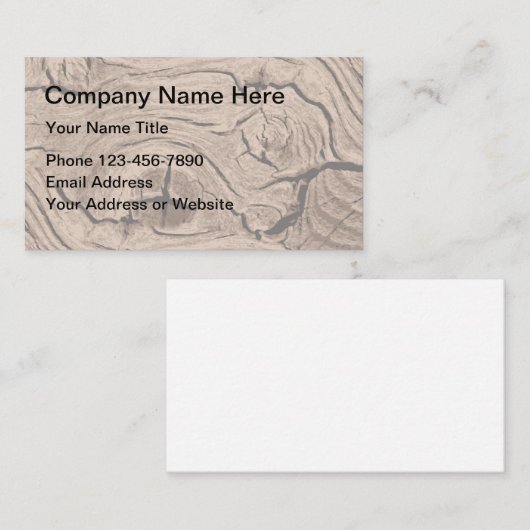 Achtergrond carpinghout visitekaartje (Voorkant / Achterkant)