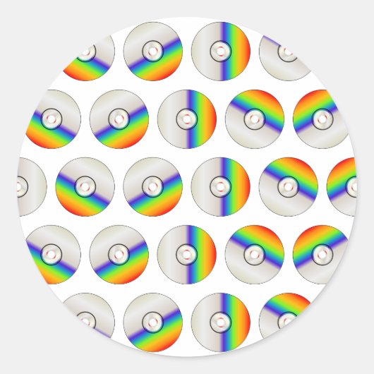 Achtergrond cd-schijf herhalen ronde sticker (Voorkant)