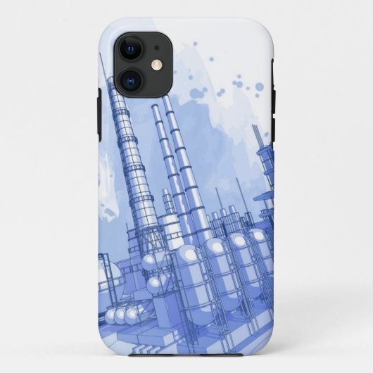 Achtergrond chemisch plant en waterverf Case-Mate iPhone case (Achterkant)