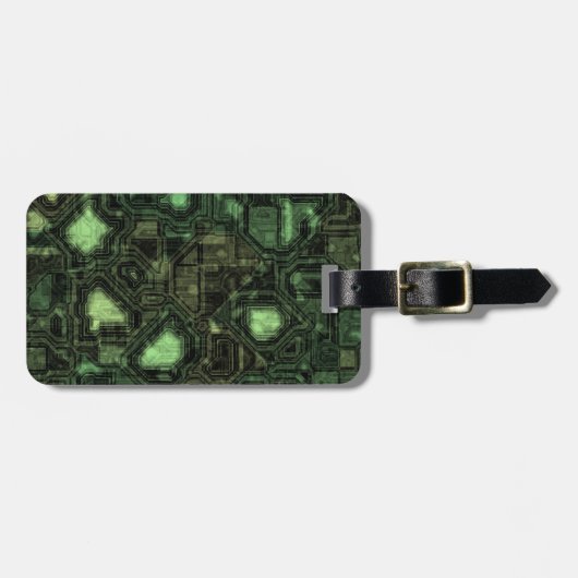 Achtergrond computercircuit bagagelabel (Voorkant horizontaal)