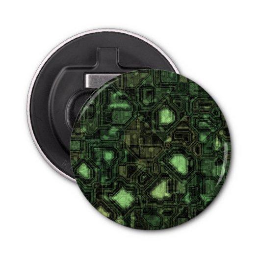 Achtergrond computercircuit button flesopener (Voorkant)
